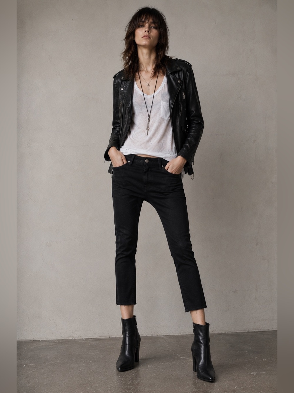 R13 THE DROP CROPPED JEANS